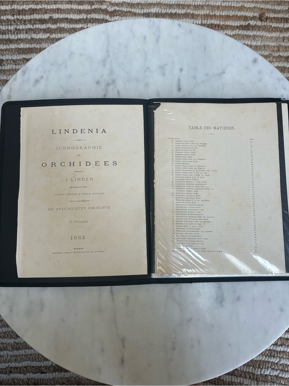 Lindenia Iconographie des Orchidées, Volume 1, dated 1885